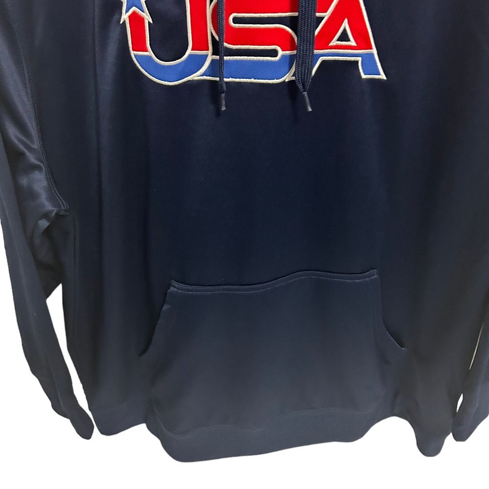 USA Hooded Pullover Sweatshirt Size XXL Navy Blue RZ Outdoors - Picture 3 of 6